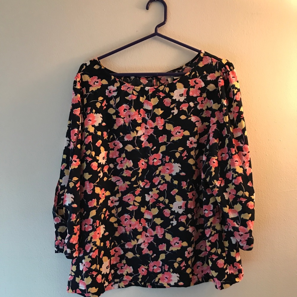 Lauren Conrad Navy Blue Blouse